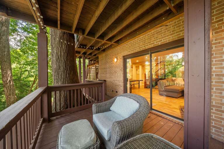 Seating on the Lower Level Deck