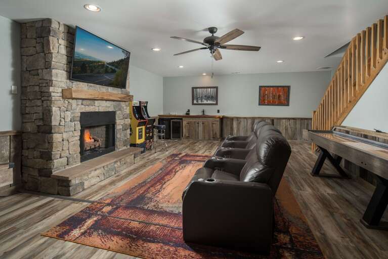 Theater Seats, Shuffleboard and Arcade Games