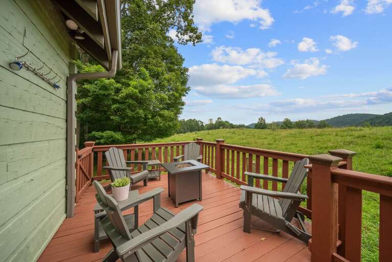 Gas Fire Table with Adirondack Seating