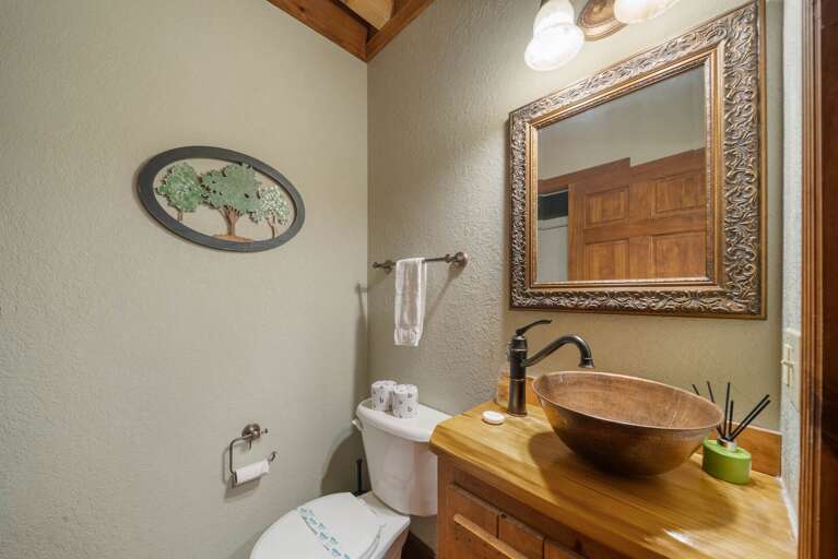 Main Floor Half Bath with Vessel Sink