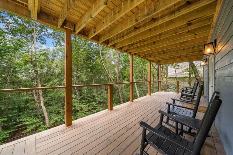 Lower Level Deck with Rocking Chairs Lower Level Deck with Rocking Chairs