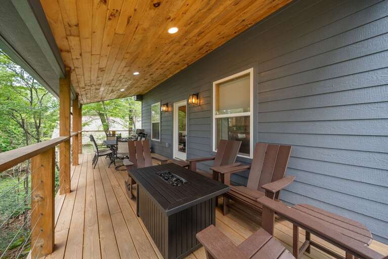 Main Floor Deck has a Gas Fire Table Main Floor Deck has a Gas Fire Table