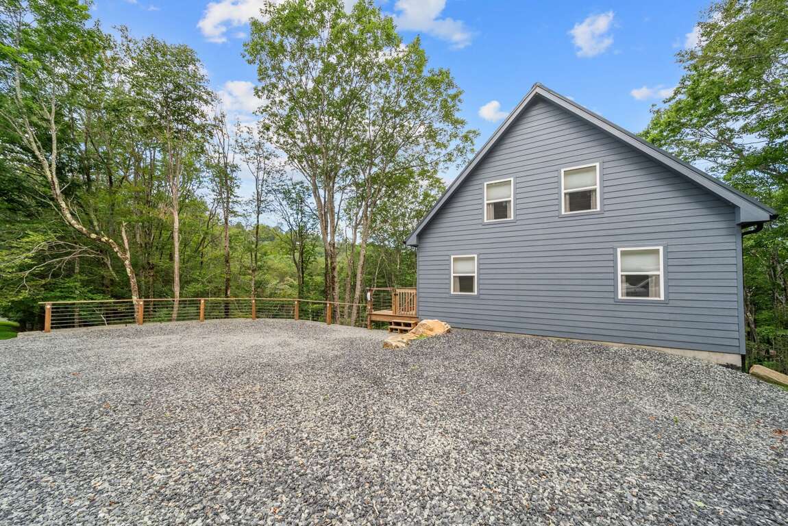 Spacious Gravel Parking Area Spacious Gravel Parking Area