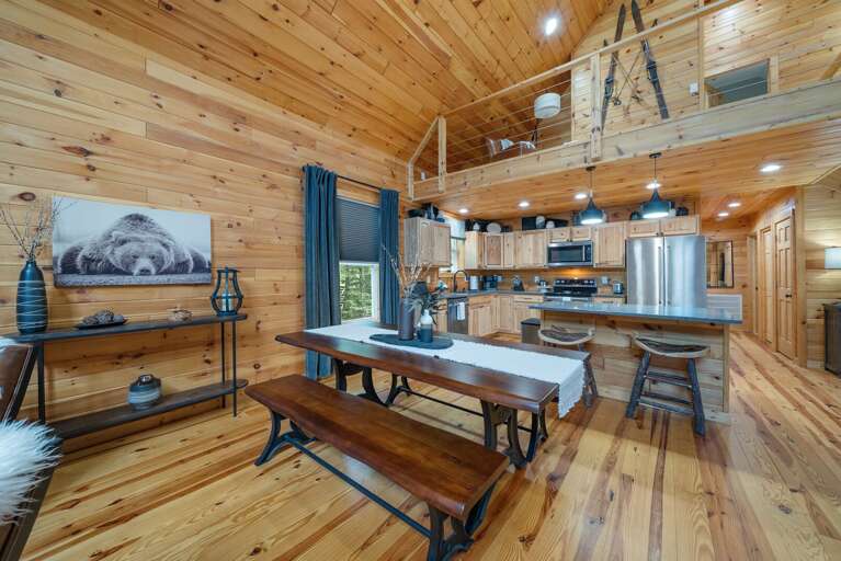 Wood Dining Table with Bench Seating Wood Dining Table with Bench Seating