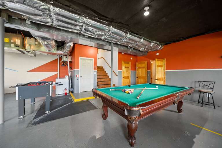 Game Tables Include a Pool Table, Foosball and Ping Pong