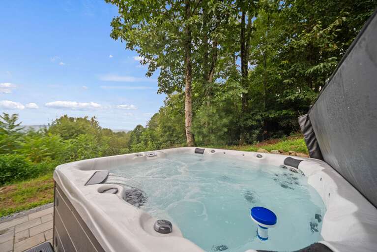 Hot Tub on the Custom Built Patio