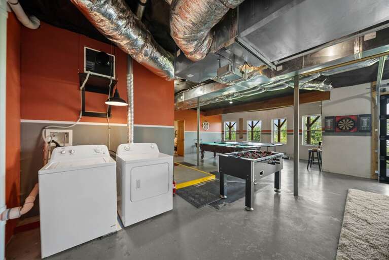 Washer and Dryer in the Game Room
