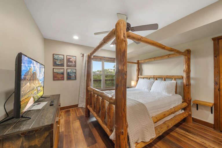 Main Floor King Bedroom with TV