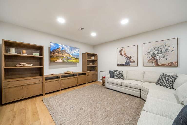 Lower Level Den with Sectional Sofa and TV Lower Level Den with Sectional Sofa and TV