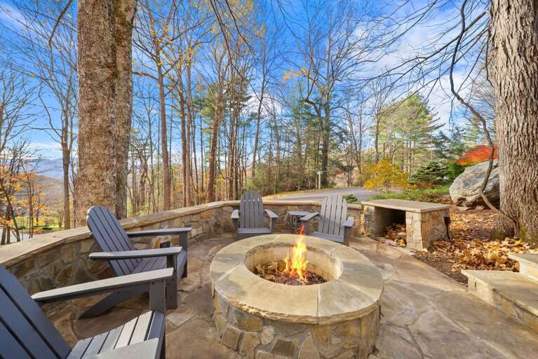 Adirondack Seating at the Fire Ring