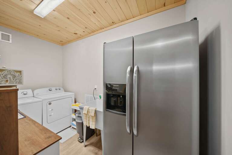 Lower Level Laundry Room with Second Fridge