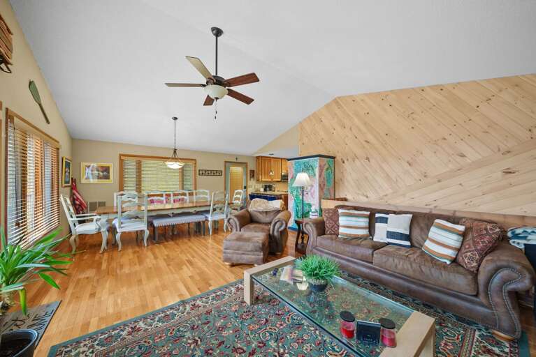 Main Floor with Living Room, Dining and Kitchen