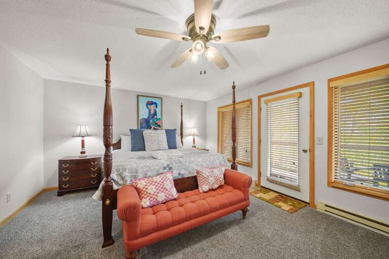 Middle Level King Bedroom with Deck Access