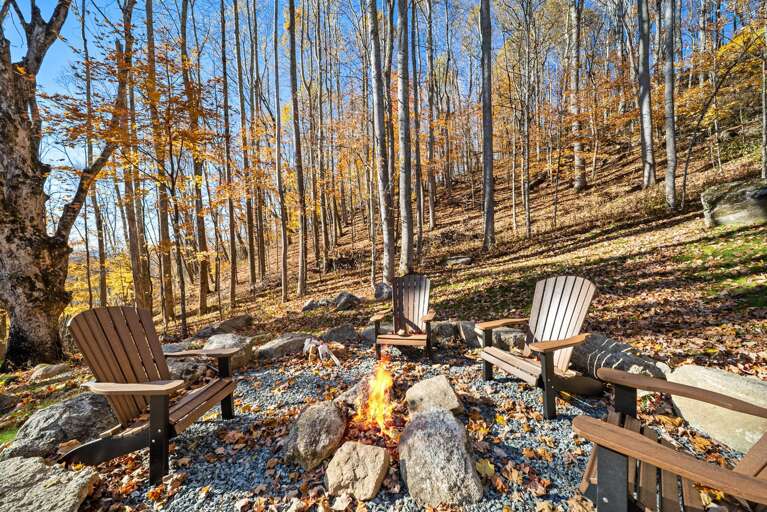 Adirondack Seating at the Fire Pit