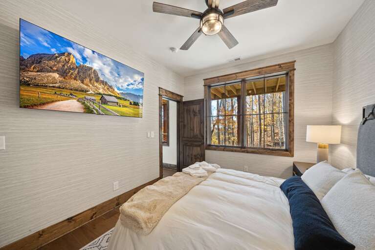 Big Screen TV in the Queen Bedroom