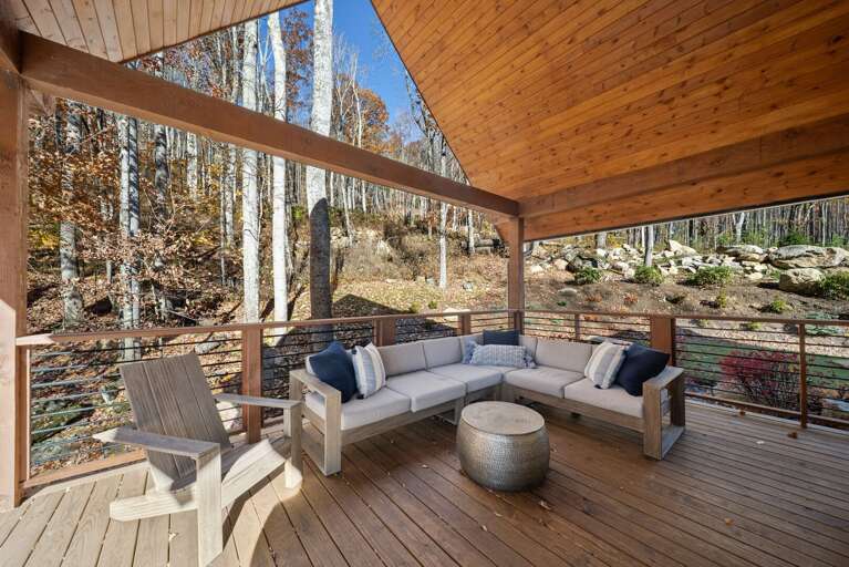 Covered Space Overlooking the Yard