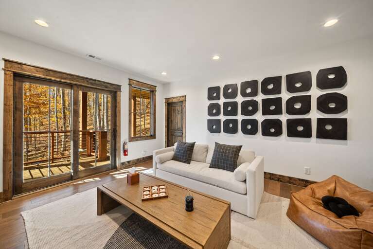 Family Room Sofa Converts to a Queen Bed for Additional Guests