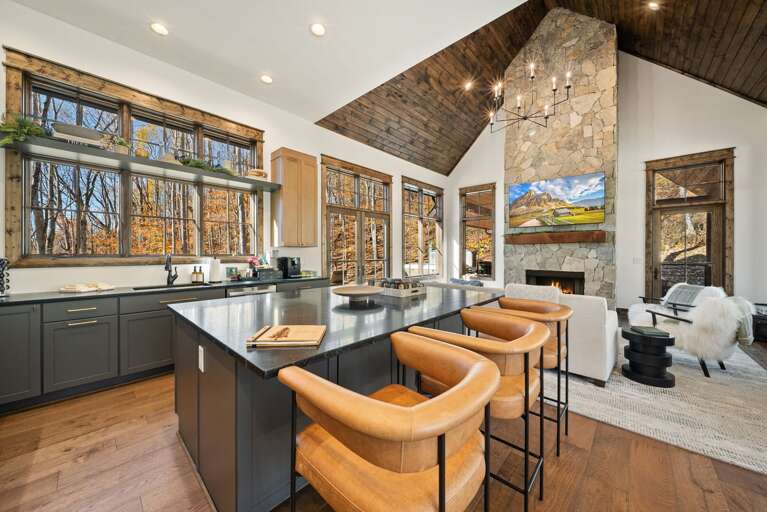 Granite Kitchen Island with Seating