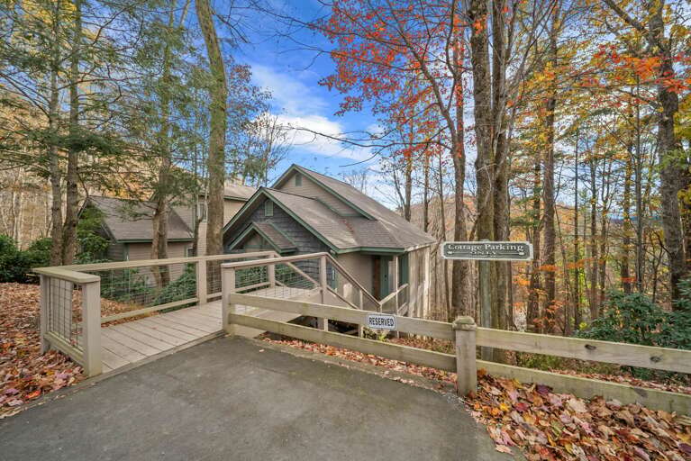 Two Reserved Parking Spaces and Flight of Stairs to the Main Entrance