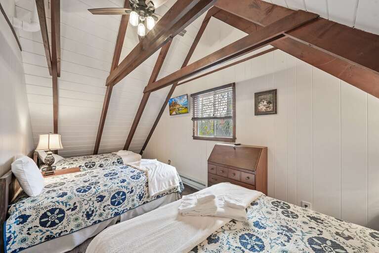 Second Upper Level Bedroom with a Queen and Two Twins