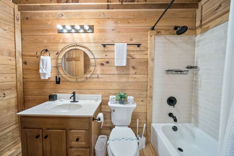 Jack-and-Jill Bathroom Opens to the Main Living Area and King Bedroom