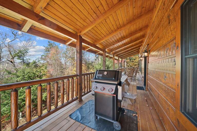 Enjoy the Peaceful Scenery While Grilling and Relaxing on the Deck