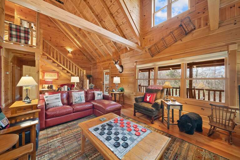 Step Into High, Vaulted Ceilings in this Bright Open Cabin