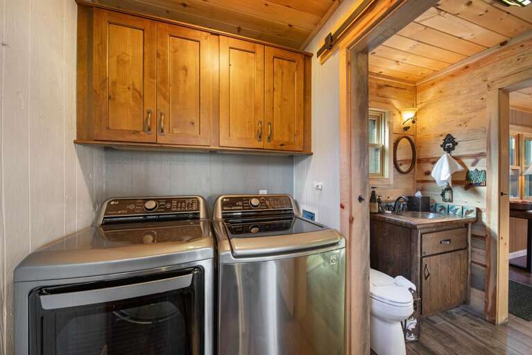 Laundry Room located off the Powder Room in the Main Level