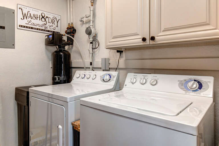 Enjoy laundry convenience during your stay with in-unit washer and dryer. Fresh clothes, no waiting, no hassle.