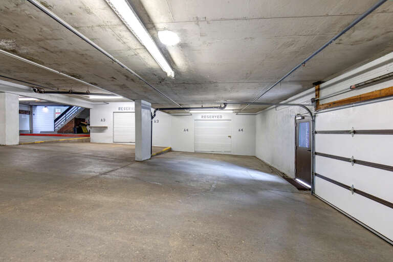 Secure underground parking with designated reserved spaces, offering convenient vehicle storage for your stay.