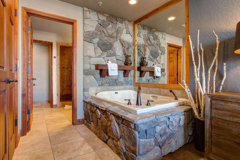 Relaxing soak in the hot tub after a long day.