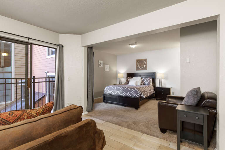 Bedroom: Cozy setup and comfort in this stylish room. Bedroom: Cozy setup and comfort in this stylish room.