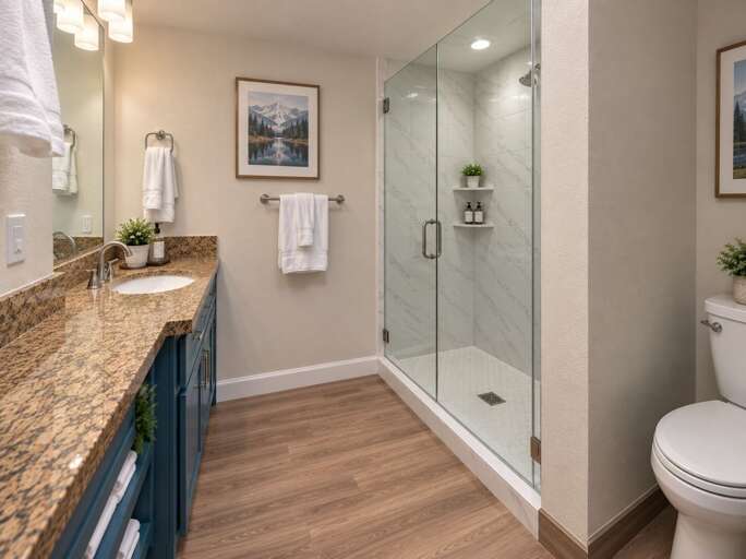 CH 218 Recently Remodeled Bathroom with Walk-in Shower