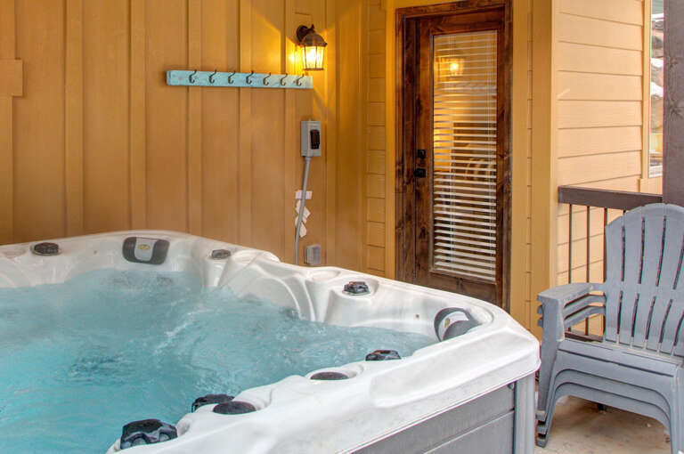 Black Rock Ridge 14494: Outdoor Hot Tub: "Relax and unwind in the soothing waters under the open sky."