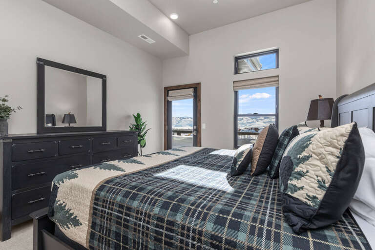 Bedroom "Cozy bed with a path leading to the outdoor." Bedroom "Cozy bed with a path leading to the outdoor."