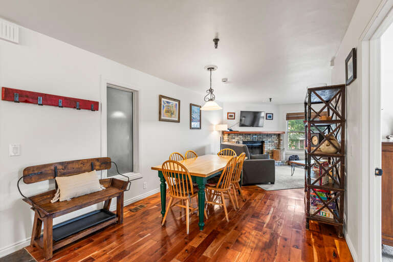 Dining Table: Hearty meals with beautiful view through large window