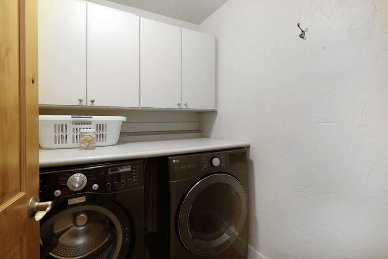 Keep your wardrobe fresh and ready with your own in-unit laundry facilities, complete with ample cabinet storage for detergents and supplies.