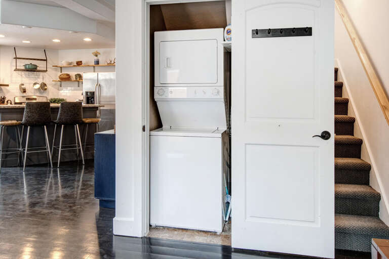 Your vacation home includes a convenient stacked washer and dryer, so you can pack light and keep your clothes fresh throughout your stay.