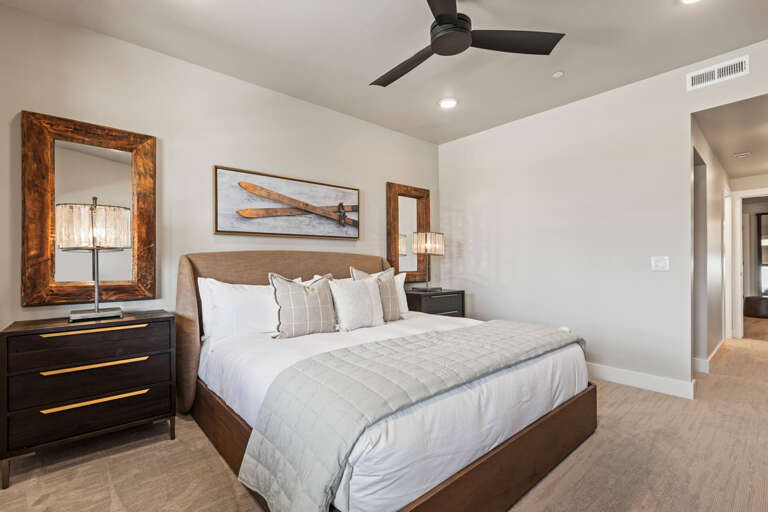 Vacation Rentals in Park City at Mayflower Lakeside 1169-201: Primary King Bedroom-Access to Patio Vacation Rentals in Park City at Mayflower Lakeside 1169-201: Primary King Bedroom-Access to Patio
