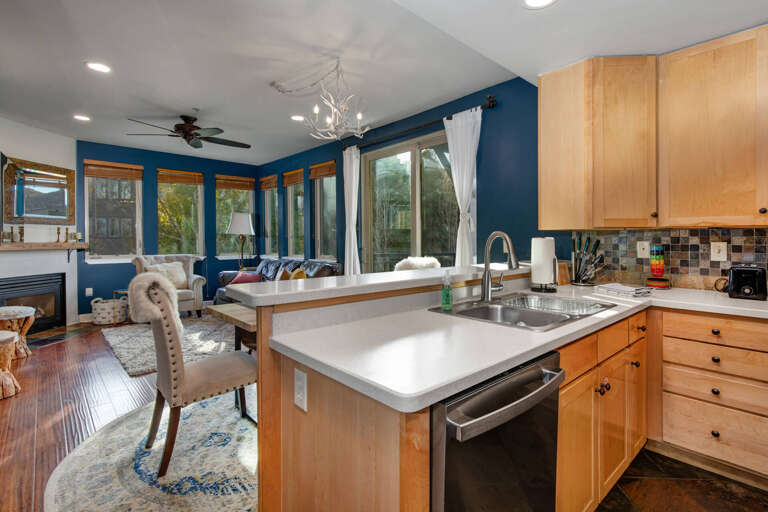 Crestview Commons A207: An open concept kitchen allows you to cook and stay connected with the living room activities.