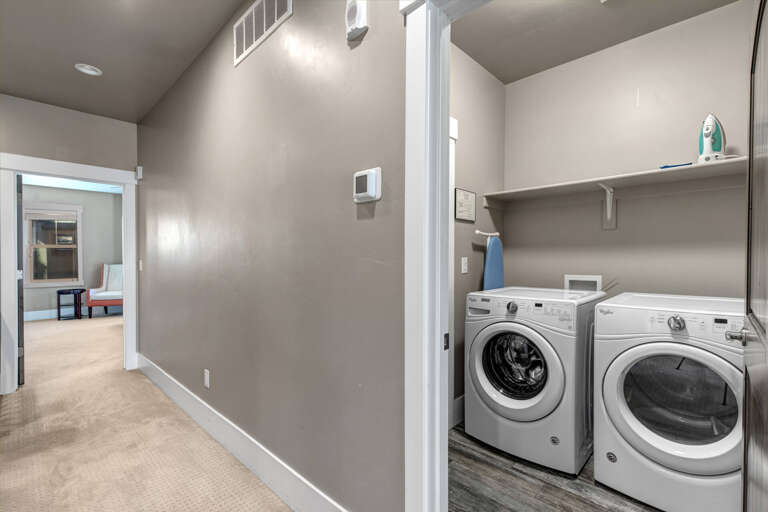 Keep your wardrobe fresh during your stay with this dedicated laundry area featuring a washer and dryer—so you can pack light and feel at home.