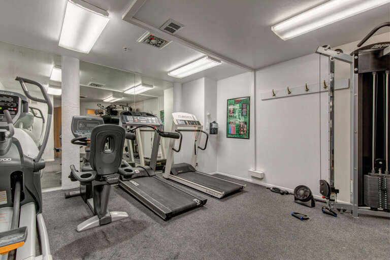 Keep up your routine in a well-equipped fitness center with treadmills, ellipticals, and strength training gear—everything you need for a great workout during your stay.