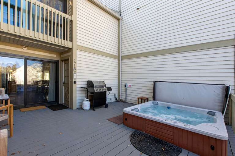 Unwind in your private hot tub after grilling dinner on the BBQ, enjoying the perfect outdoor retreat space.