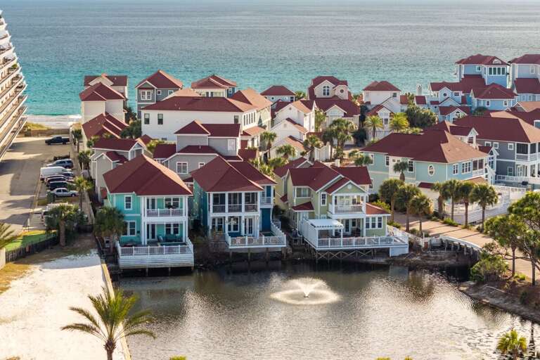 Just steps away from the white beach