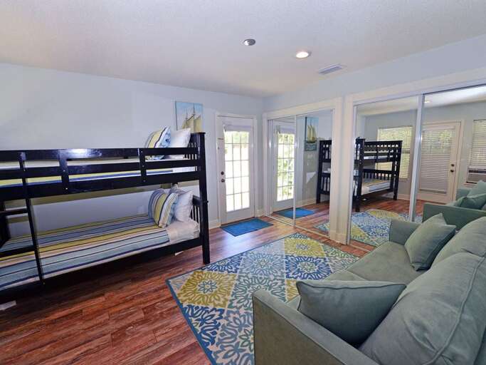 Bunk Bedroom with Queen Sofabed and TV\DVD Combo