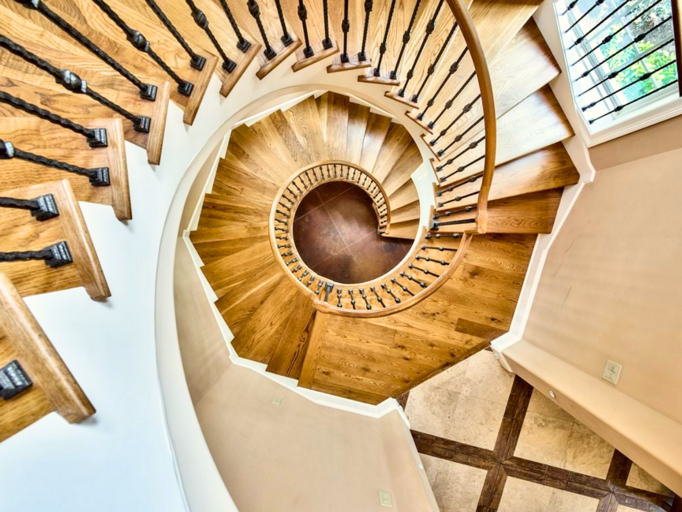 Spiral staircases represents spiritual growth and the journey towards enlightenment.