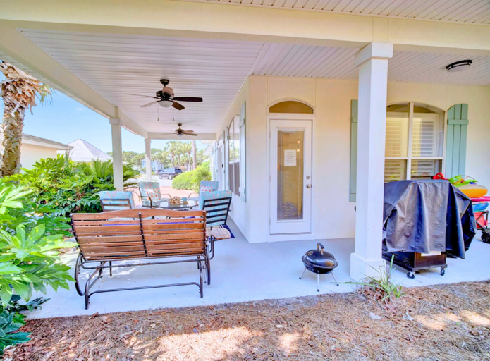 Outdoor Living: Covered front porch, charcoal grill, and a patio for relaxed evenings.