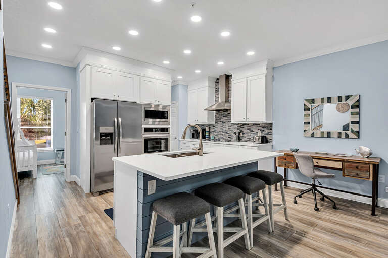 Interior Kitchen And Dining Area In Vacation Rental