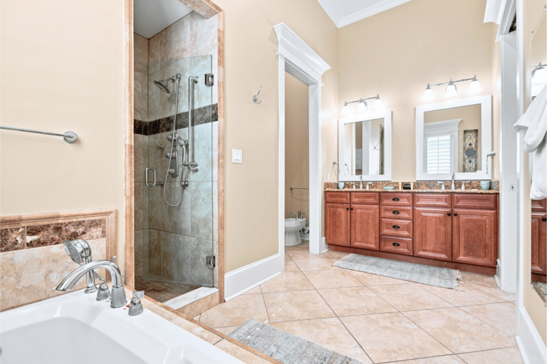 2nd Floor King Suite Bathroom w/ Jacuz2nd Floor King Suite Bathroom w/ Jacuzzi tub and shower for ultimate relaxation.zi tub and shower for ultimate relaxation.