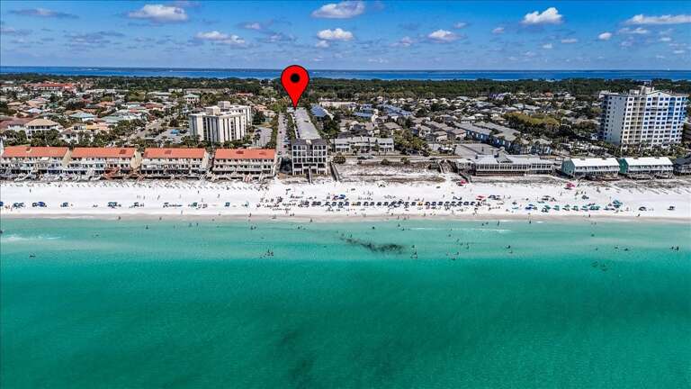 A long way of sugary white sands